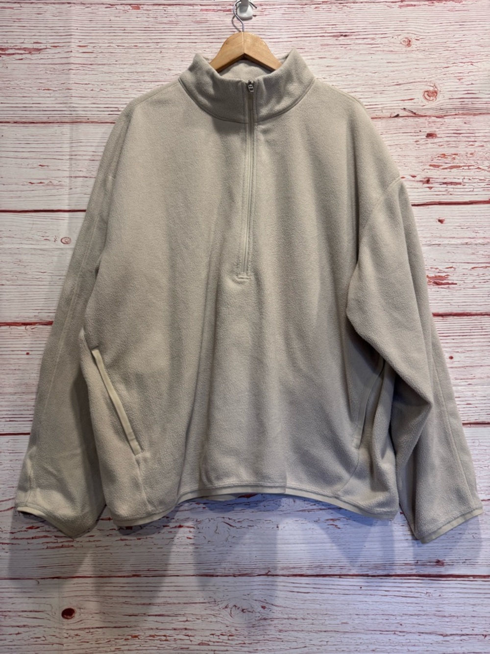 Lululemon Oversized-Fit Fleece Half Zip in 
Natural Ivory Sz XXL